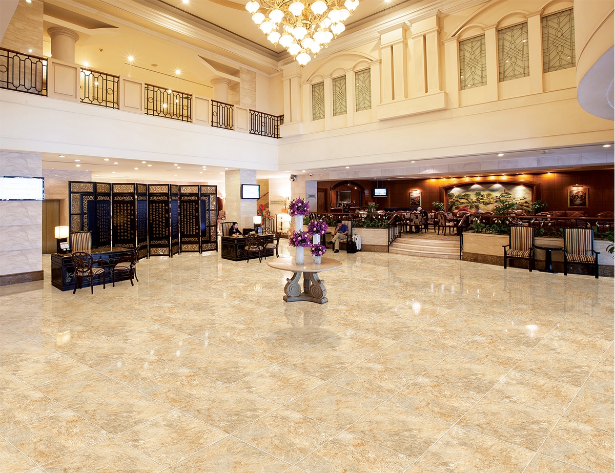 Hình ảnh phòng mẫu gạch lát nền viglacera Eco-602