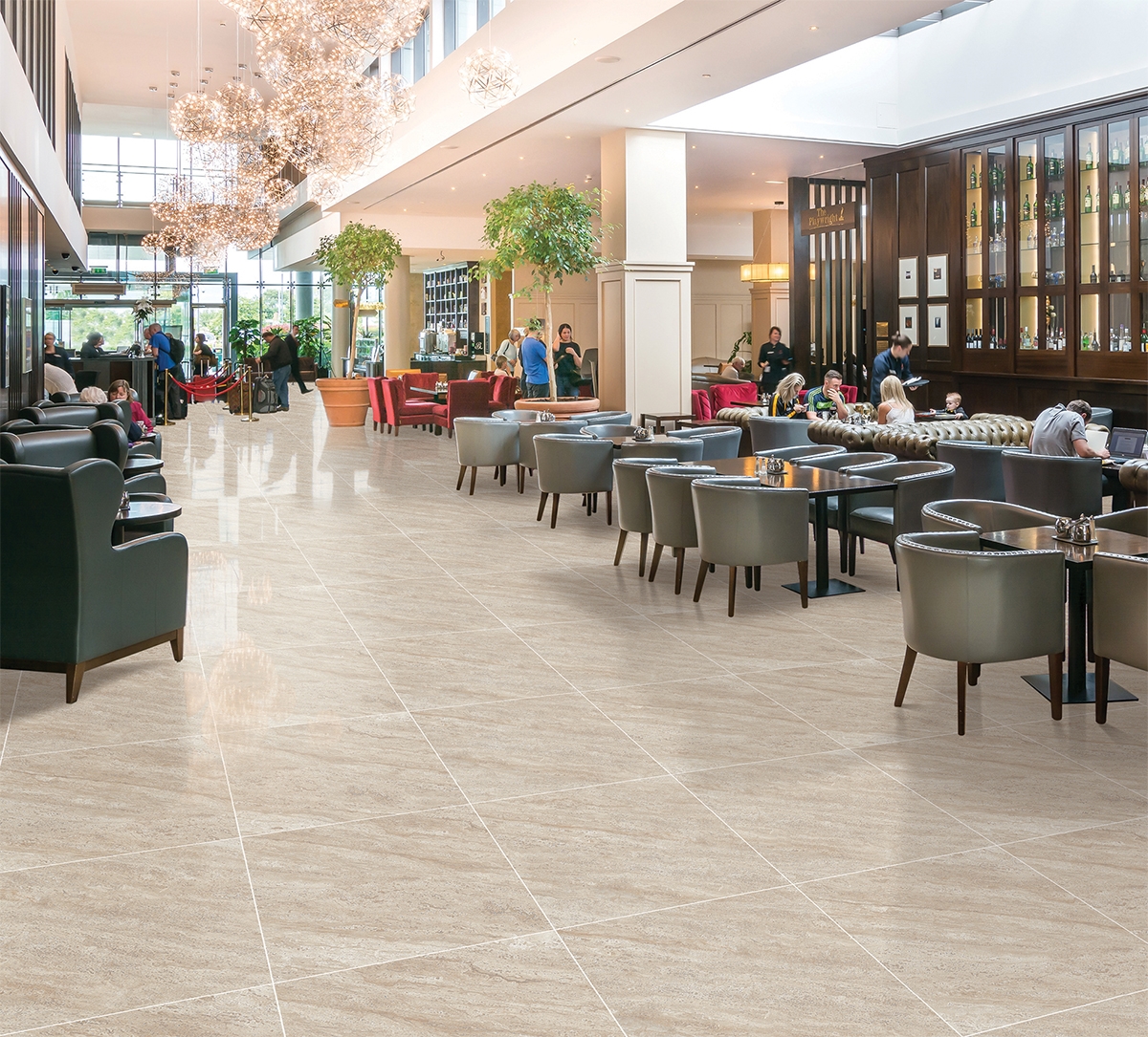 Phối cảnh phòng mẫu gạch lát nền Viglacera ECO-604