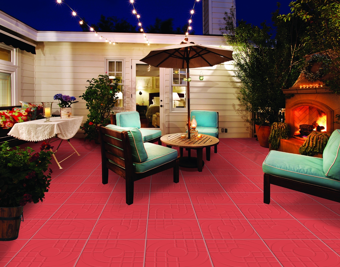 Phối cảnh phòng mẫu Gạch lát nền Viglacera D408