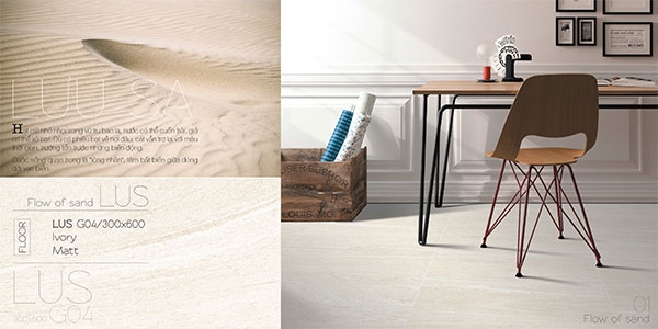 Mẫu gạch Eurotitle LUS G04 màu Ivory thời thượng nổi bật
