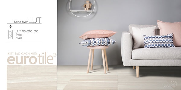 Mẫu gạch Eurotitle LUT G01 sử dụng lát nền tạo cho không gian của bạn sự ấm áp