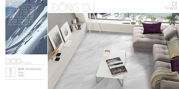 Mẫu gạch Eurotitle DOD H01 hoàn thiện không gian phòng khách đẹp