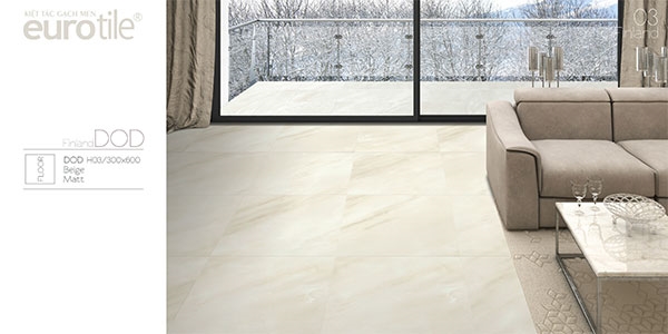 Mẫu gạch Eurotitle DOD H03 hoàn thiện phòng khách đẹp cuốn hút