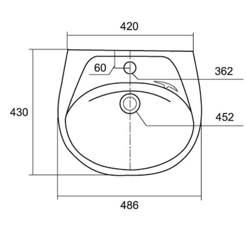 Chậu rửa Viglacera VTL3 + Chân lửng VI5