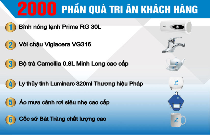Các phần quà tại showroom Viglacera Hải Linh