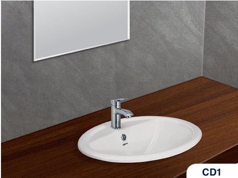 Chậu rửa lavabo âm vành Viglacera CD1