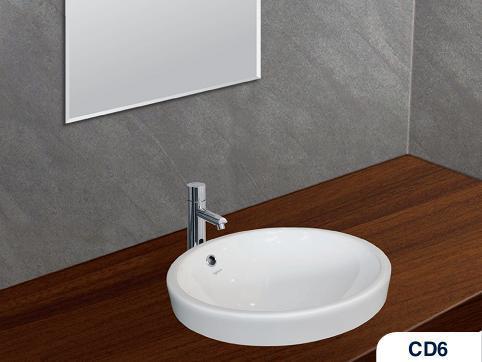 Chậu rửa lavabo dương vành Viglacera CD6
