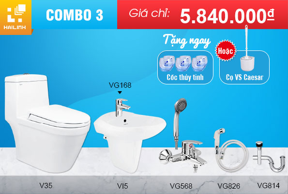 bộ combo thiết bị vệ sinh số 3