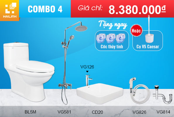 bộ combo thiết bị vệ sinh số 4