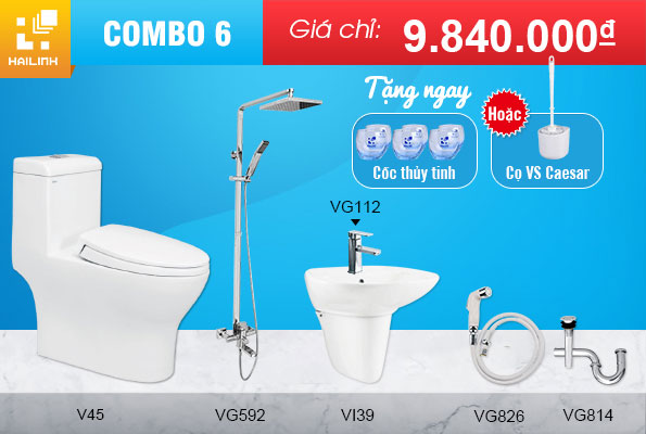 bộ combo thiết bị vệ sinh số 6