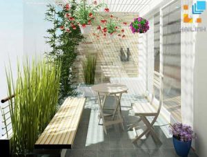 chọn gạch ốp tường ban công theo chất liệu