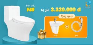 [KM] Hải Linh tặng bộ quà tặng SIÊU HOT trị giá 888.000đ dịp đầu năm khi mua bồn cầu Viglacera V45