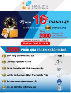 Hải Linh - kỷ niệm 10 năm thành lập và khai trương Showroom mới 352 Đường Láng