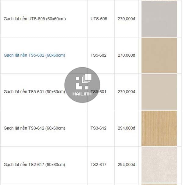 Bảng giá gạch Viglacera hết sức phải chăng