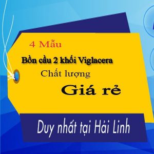 4 mẫu bồn cầu 2 khối Viglacera chất lượng tốt giá rẻ bất ngờ tại Showroom Hải Linh