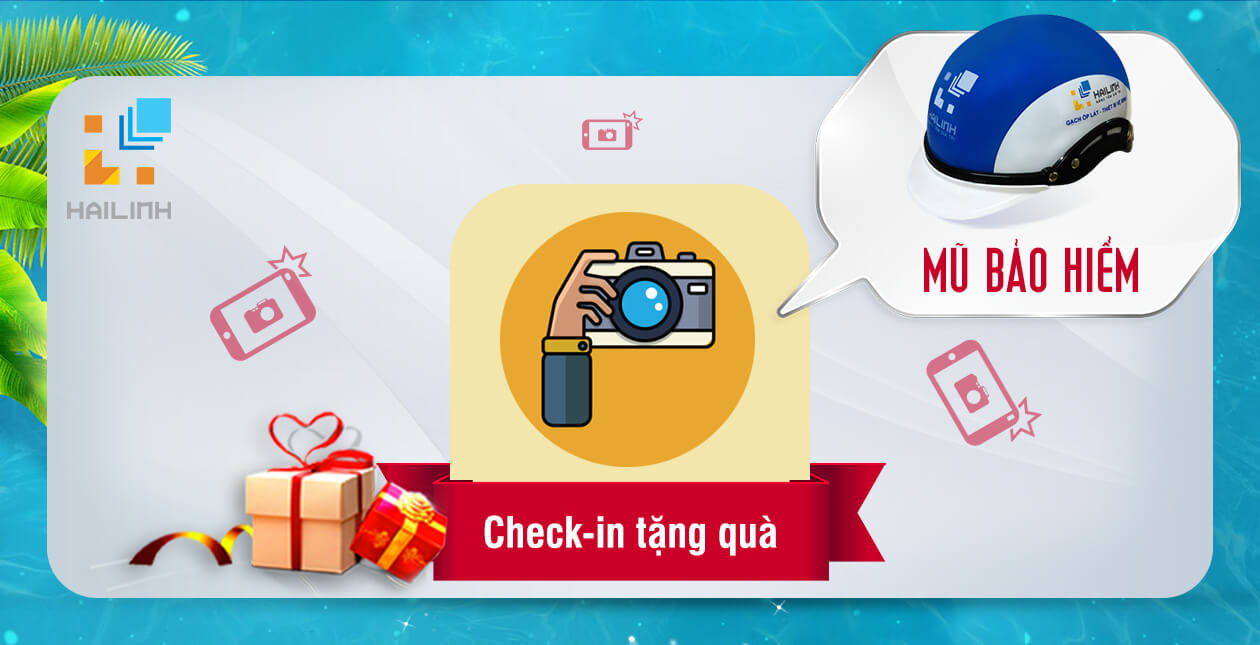 Quà tặng khách hàng check-in tại Showroom Hải Linh Hà Đông