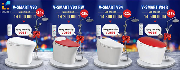 Khuyễn mãi giảm giá cực sốc bồn cầu thông minh Viglacera