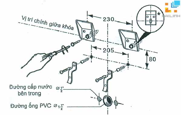 Lắp đặt chậu rửa mặt treo tường