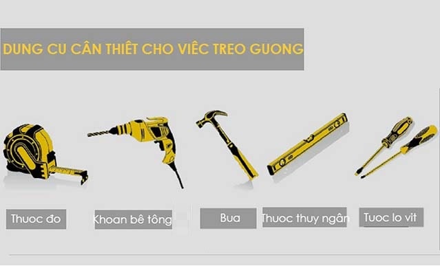 Dụng cụ lắp gương nhà tắm