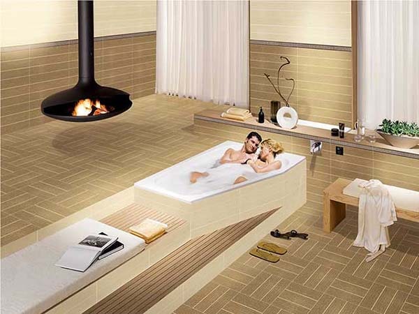 Phòng tắm vừa cổ điển mà không kém phần hiện đại