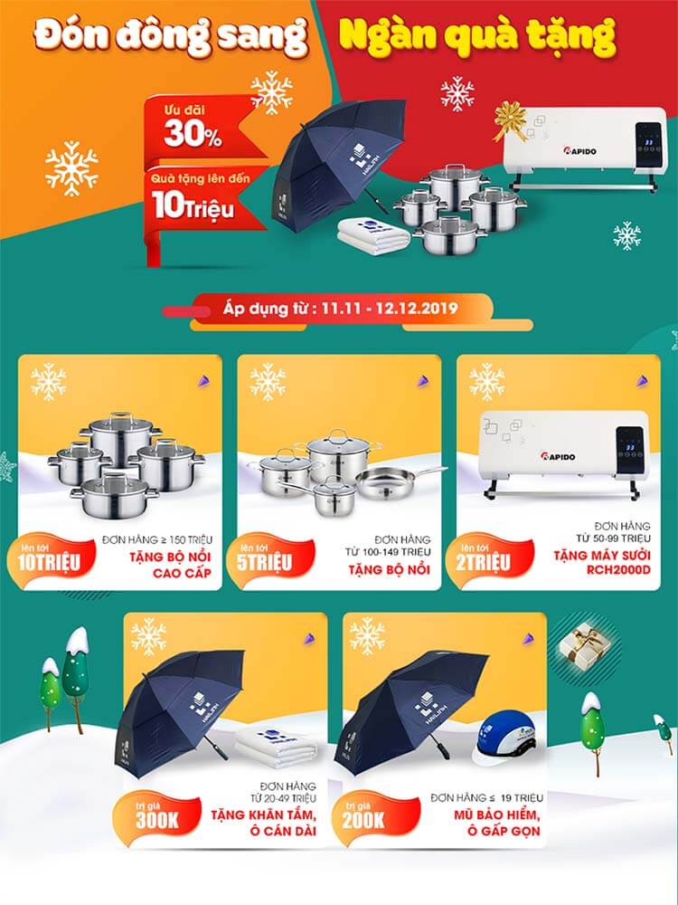 Showroom Hải Linh triển khai chương trình “Đón đông sang – Ngàn quà tặng”