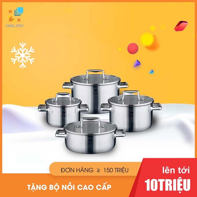 bộ nồi cao cấp trị giá lên tới 10 triệu đồng