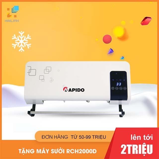 máy sưởi gốm Rapido RCH2000D