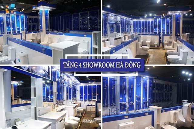 Thiết bị vệ sinh đa dạng chủng loại, mẫu mã tại tầng 4 Showroom Hà Đông