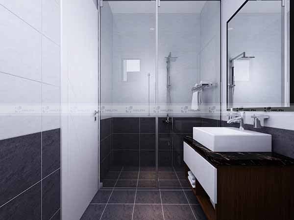 Kết hợp với gương khổ lớn giúp không gian được nới rộng