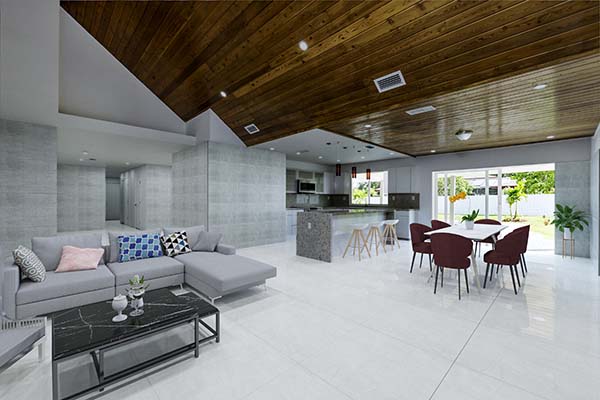 Sử dụng tông màu trầm giúp không gian có diện tích rộng thêm phần sang trọng, đẳng cấp