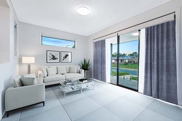 Cách phối màu gạch lát nền với màu tường tông nhạt giúp căn phòng thêm rộng và thoáng