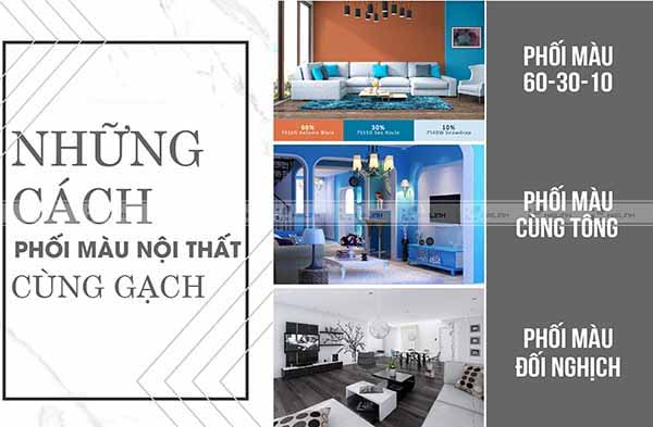 Các cách phối màu gạch lát nền với màu tường VẠN NGƯỜI MÊ