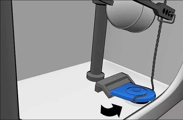 Vị trí van xả không kín gây rò nước