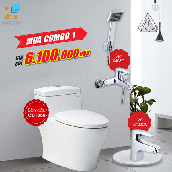 Mua Combo thiết bị vệ sinh Caesar chỉ 6.100.000