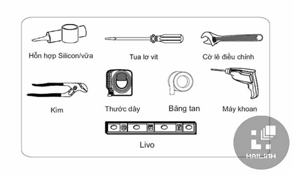 Chuẩn bị vật dụng cần thiết để lắp đặt bồn cầu