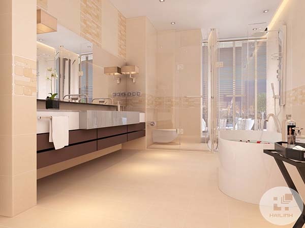 mẫu gạch  Viglacera UM306 màu vàng nhạt sinh tài lộc