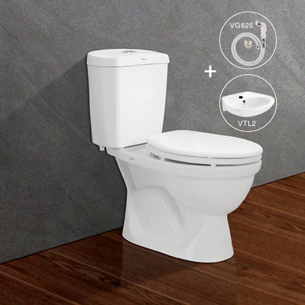 Bồn cầu VI88 + Xịt VG826 + Chậu VTL2
