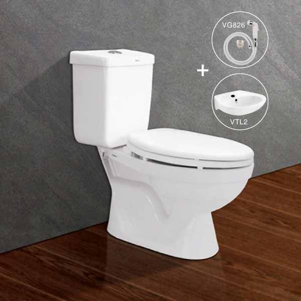 Bồn cầu VT18M + Xịt VG826 + Chậu VTL2