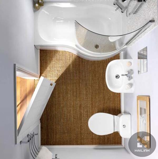không gian phòng tắm nhỏ