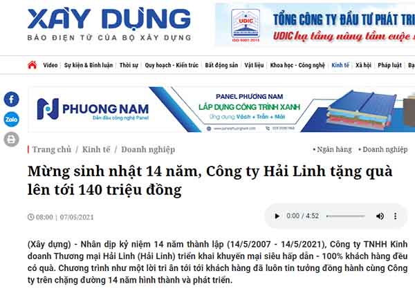 Hàng loạt đầu báo lớn đưa tin về sự kiện sinh nhật lần này tại Hải Linh 1