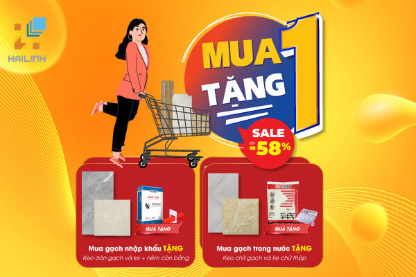 Mua gạch ốp lát sale tới 58% - Mua gạch tặng keo dán gạch