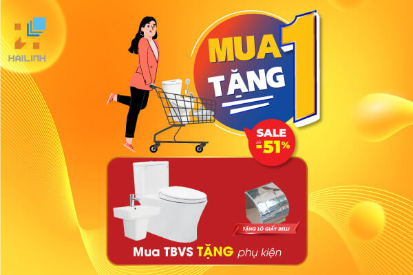 Mua TBVS sale tới 51% - Mua thiết bị TẶNG phụ kiện