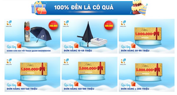 Mừng sinh nhật Hải Linh Long Biên 3 tuổi - 100% khách hàng nhận quà