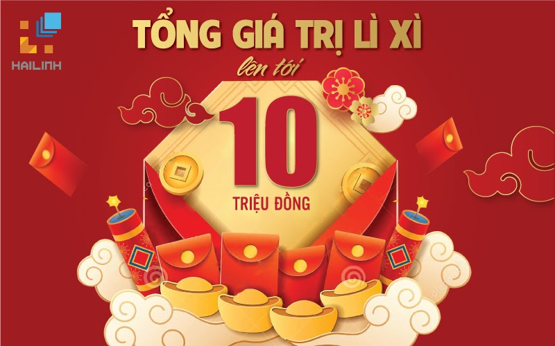 Tổng giá trị lì xì lên tới 10 triệu đồng