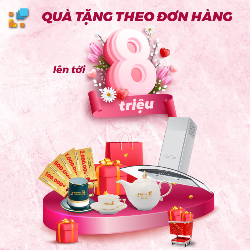 quà tặng theo giá trị đơn hàng