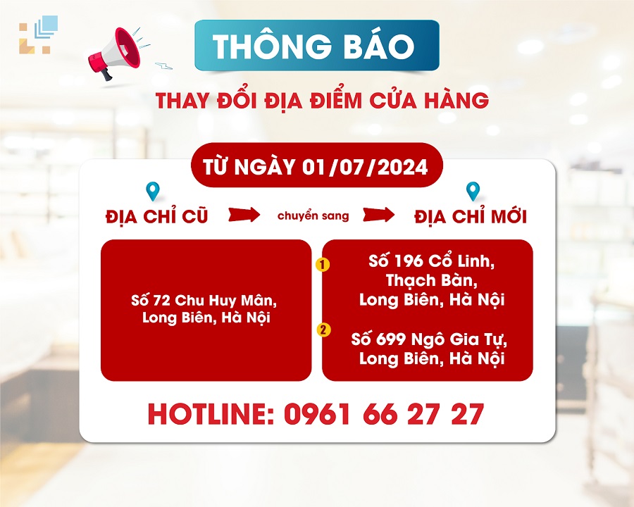 [Thông báo] Chuyển địa điểm Showroom Hải Linh Long