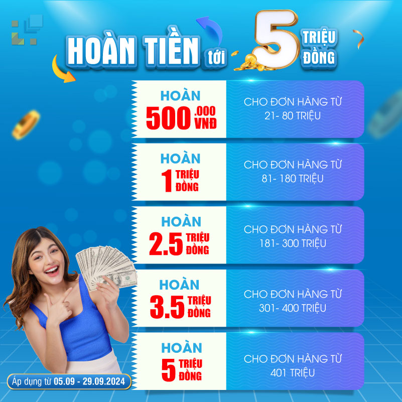 Cơ hội hoàn tiền thật lên tới 5 triệu đồng 